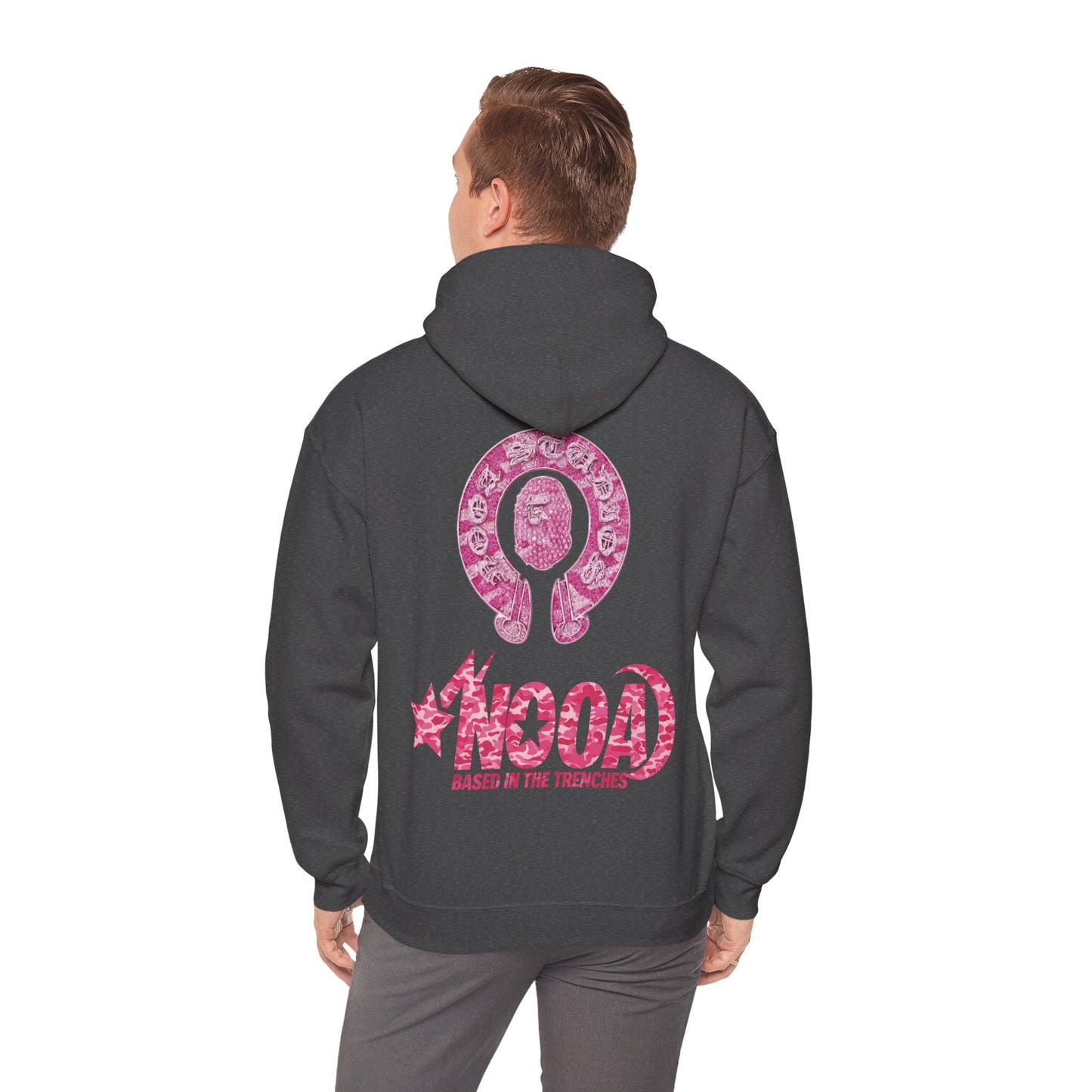 Hoodie — NOOA Pink Logo Graphic Hoodie (Based in the Trenches)