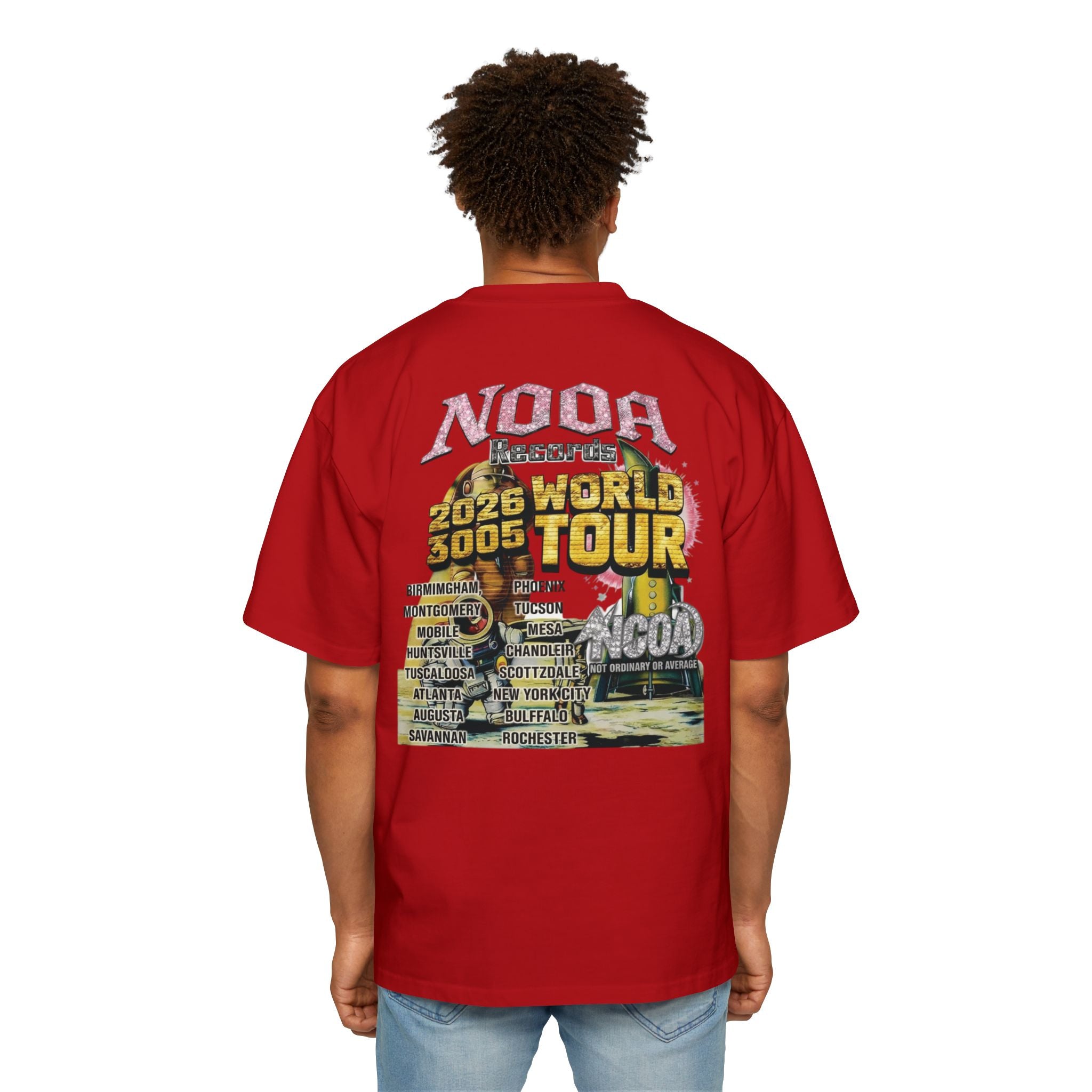 Vintage Space Tour T‑Shirt — "Nooa Studios 2026 World Tour" Graphic Tee