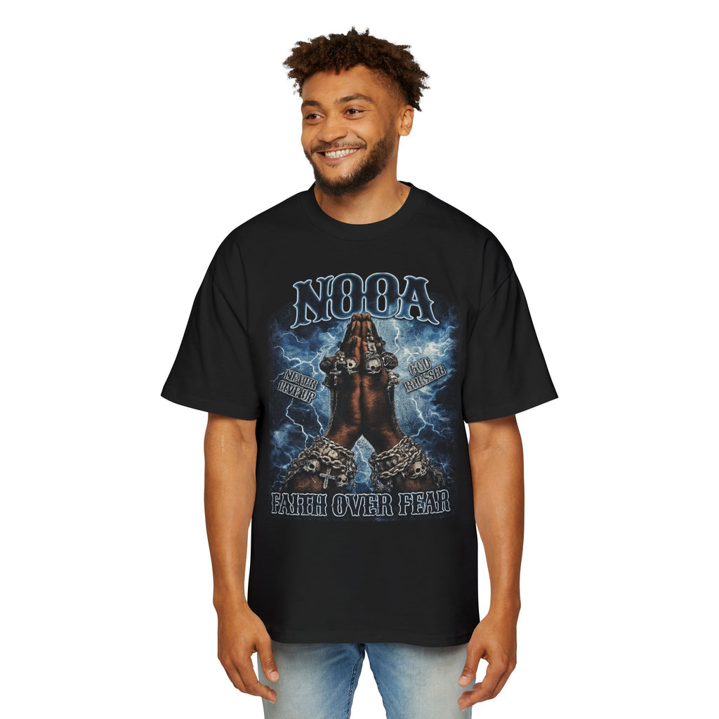 NOOA 'Faith Over Fear' Graphic Tee — Not Ordinary or Average Lightning Design