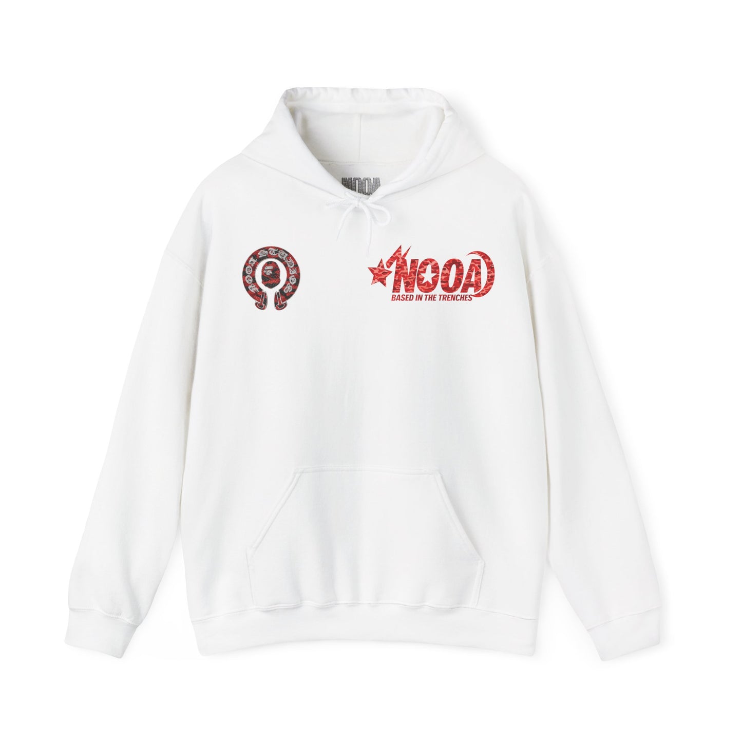NOOA 'Based in the Trenches' Graphic Hoodie — Retro Star Logo Pullover