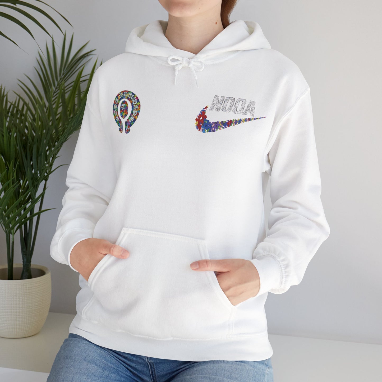 NOOA Floral Logo Hoodie - Colorful Nike Swoosh Pullover