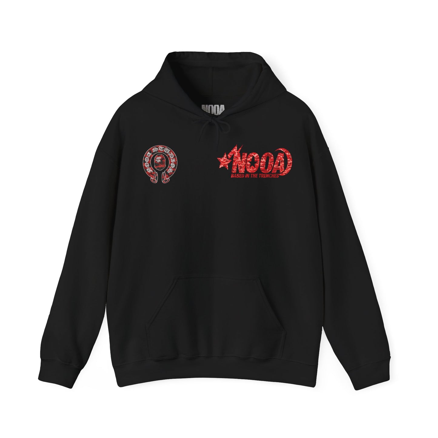 NOOA 'Based in the Trenches' Graphic Hoodie — Retro Star Logo Pullover