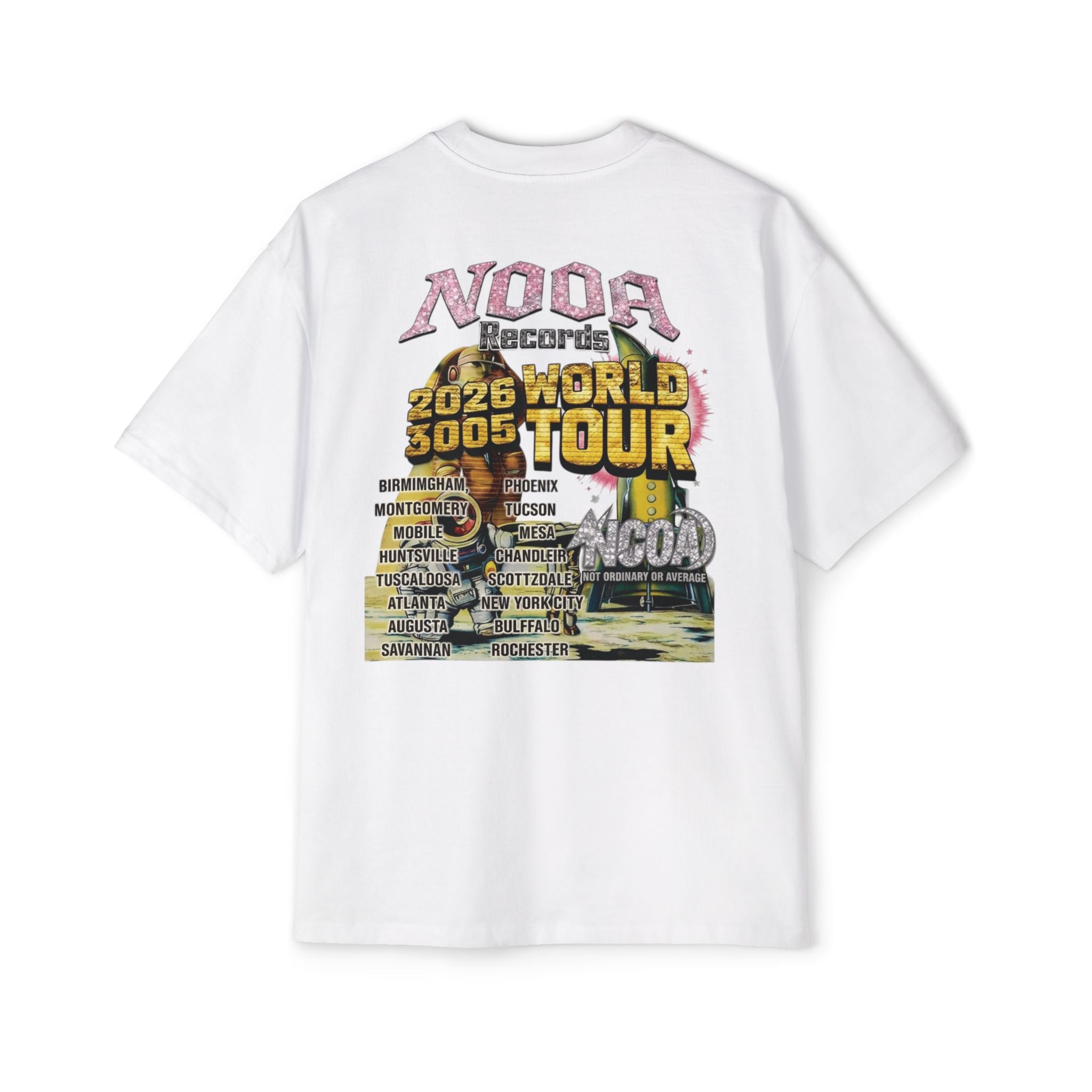 Vintage Space Tour T‑Shirt — "Nooa Studios 2026 World Tour" Graphic Tee