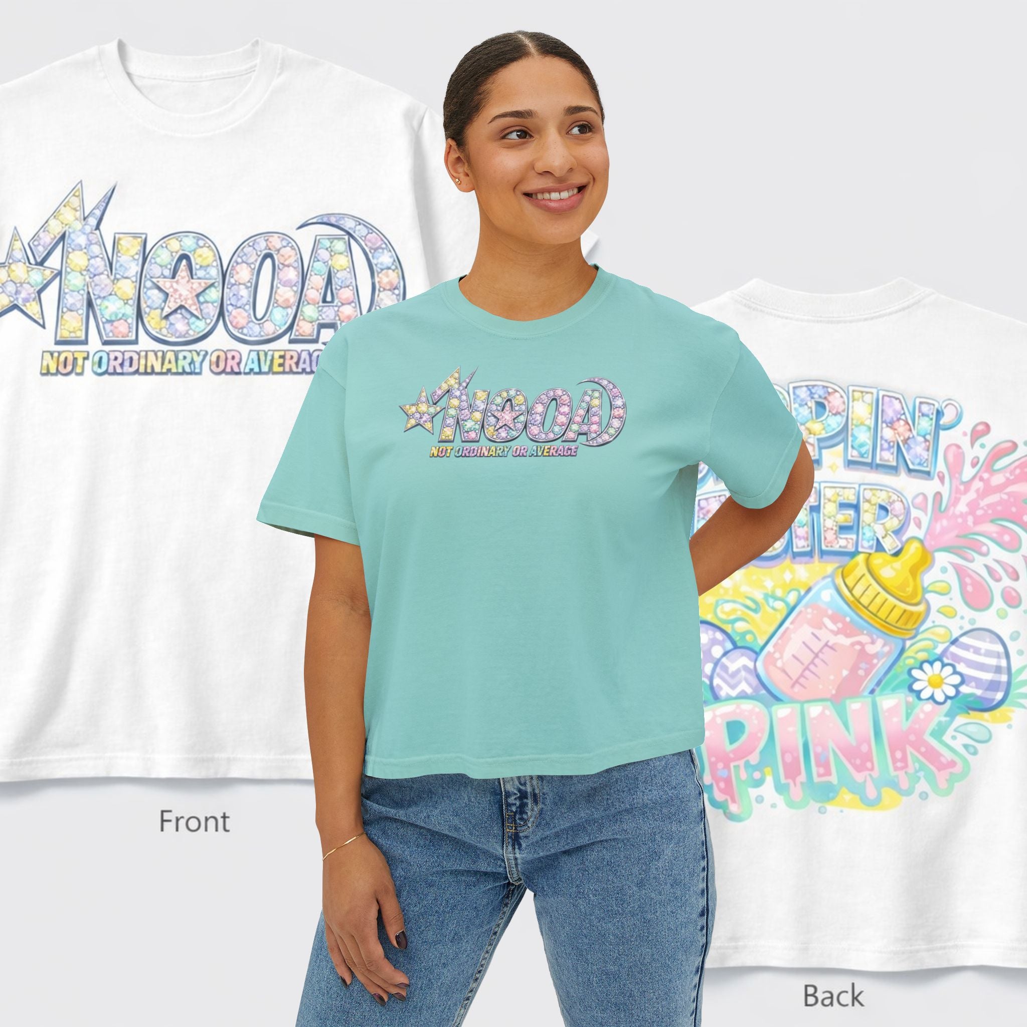 SIPPIN EASTER CROPPED TEE