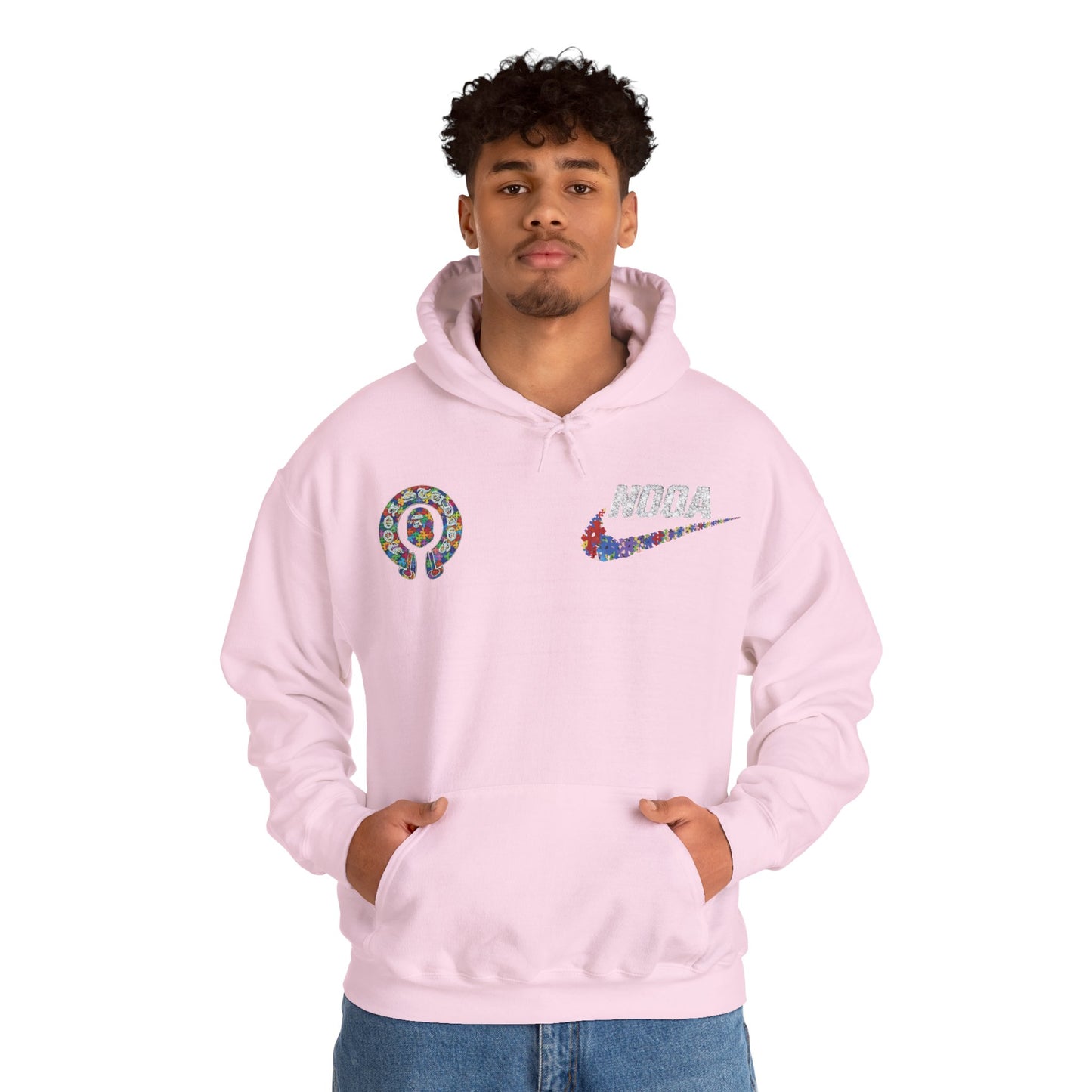 NOOA Floral Logo Hoodie - Colorful Nike Swoosh Pullover