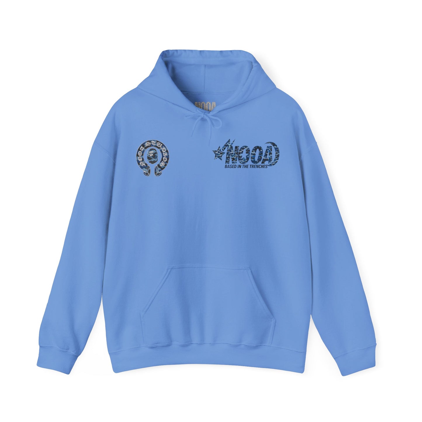 NOOA Logo Hoodie — 'Based in the Trenches' Graphic Pullover