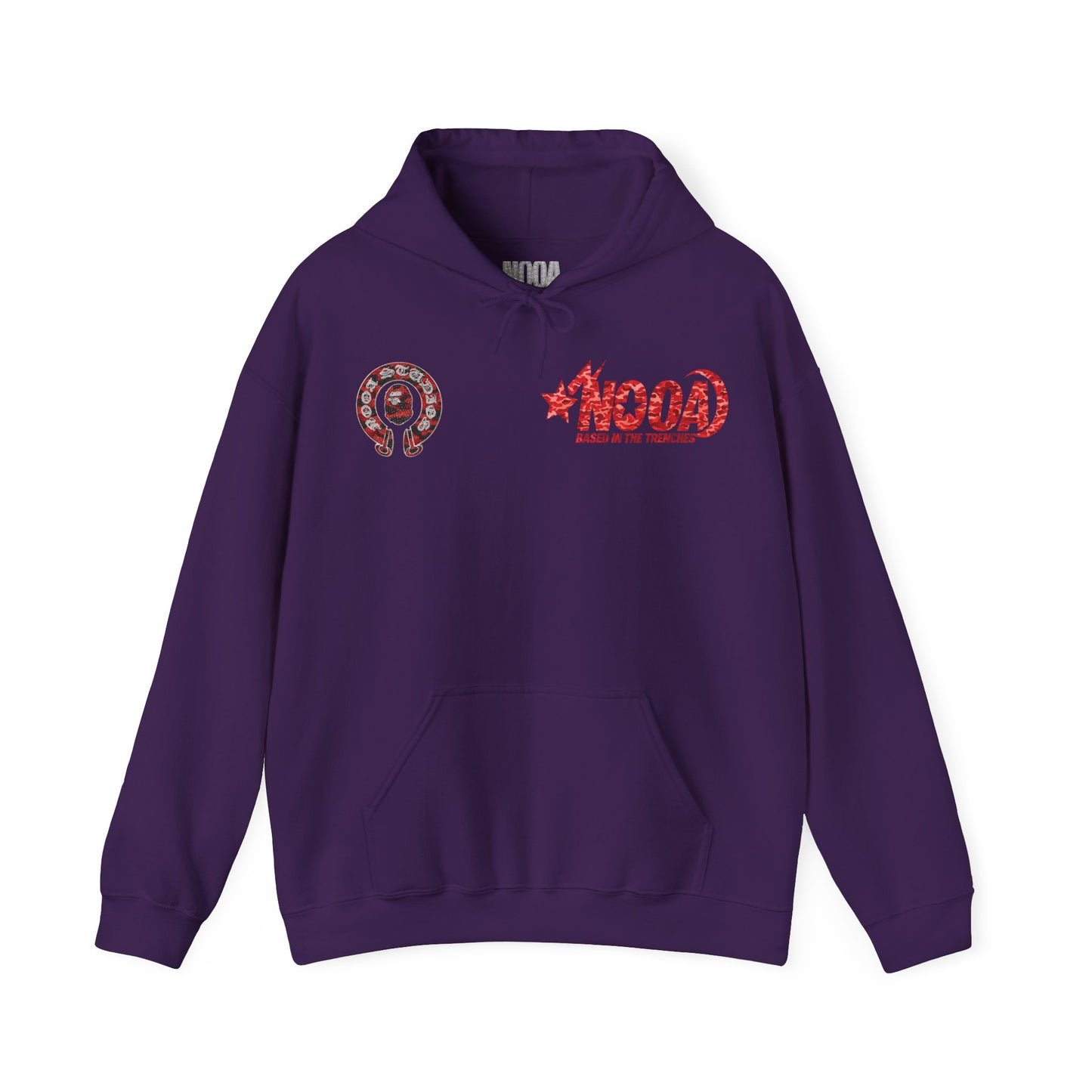 NOOA 'Based in the Trenches' Graphic Hoodie — Retro Star Logo Pullover