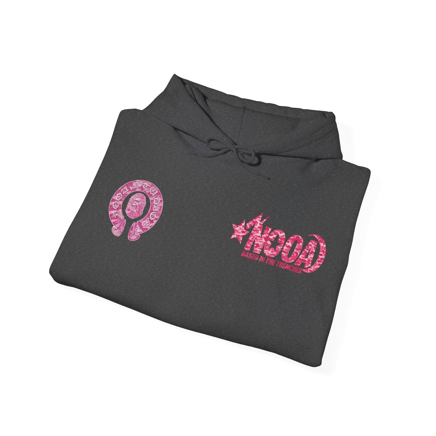 Hoodie — NOOA Pink Logo Graphic Hoodie (Based in the Trenches)