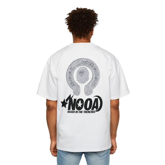 Graphic Tee — "NOOA Based in the Trenches" Oversized Men's T‑Shirt