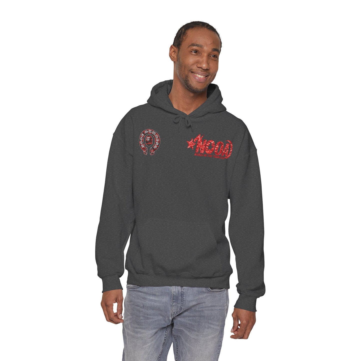 NOOA 'Based in the Trenches' Graphic Hoodie — Retro Star Logo Pullover