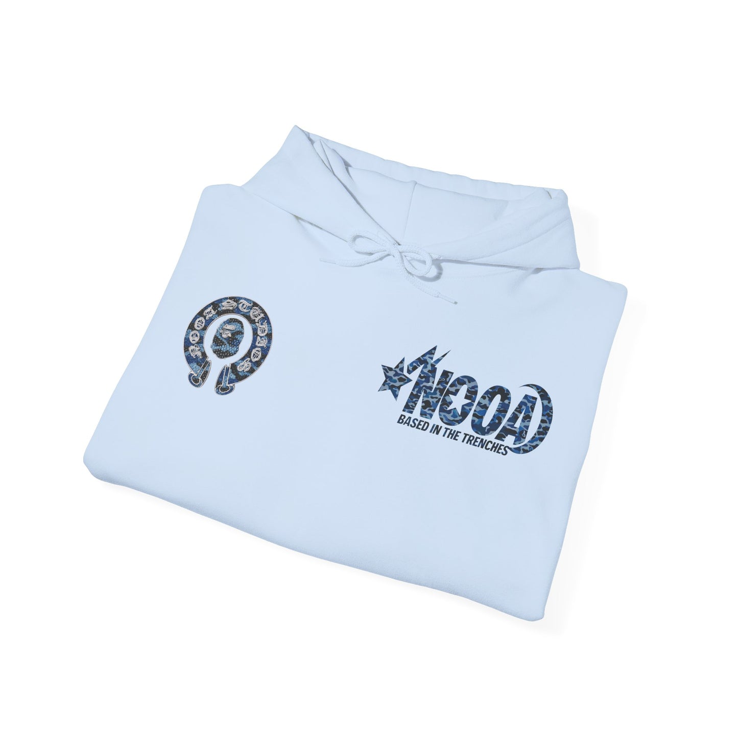 NOOA Logo Hoodie — 'Based in the Trenches' Graphic Pullover