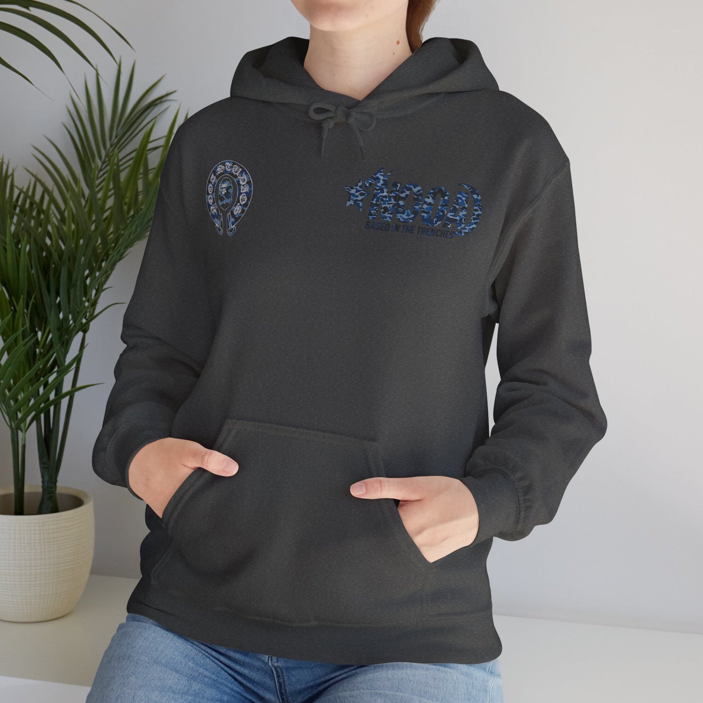 NOOA Logo Hoodie — 'Based in the Trenches' Graphic Pullover