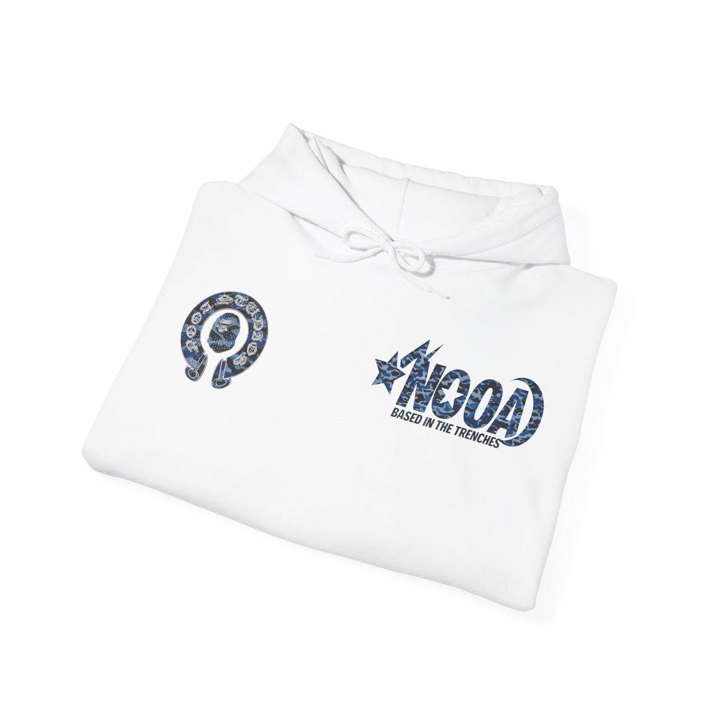 NOOA Logo Hoodie — 'Based in the Trenches' Graphic Pullover