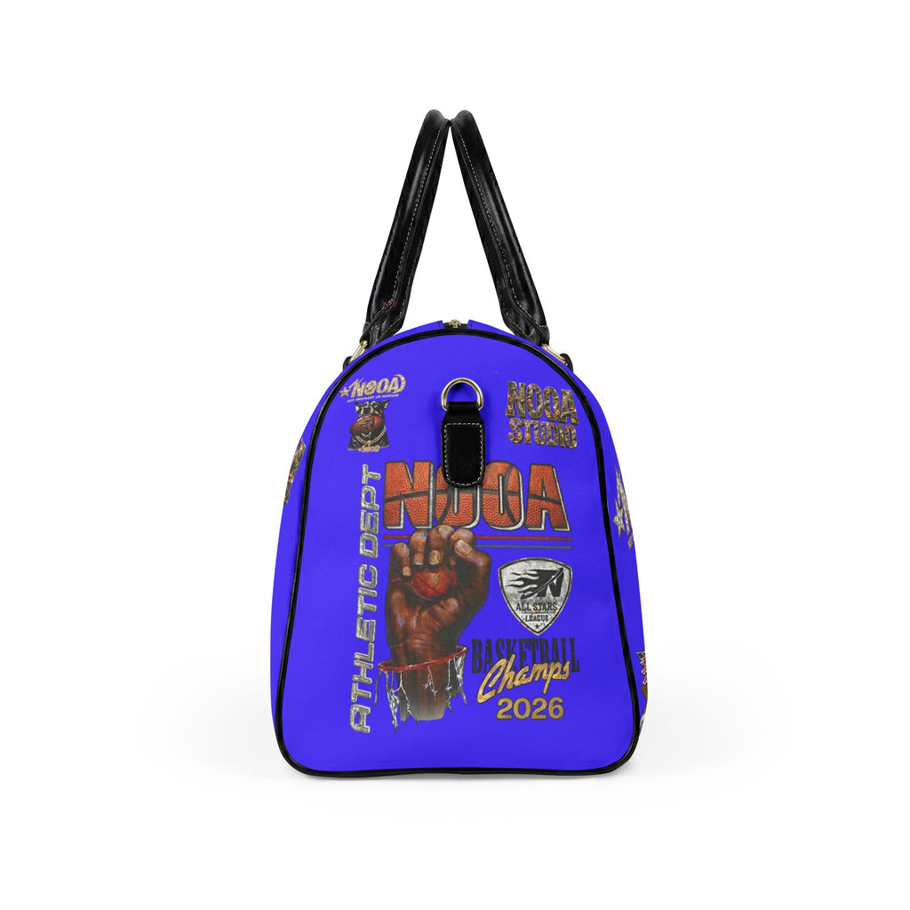 Leather Travel Bag - Retro N00A Graphic Weekender Duffle