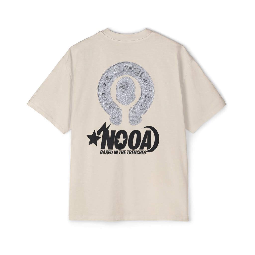 Graphic Tee — "NOOA Based in the Trenches" Oversized Men's T‑Shirt