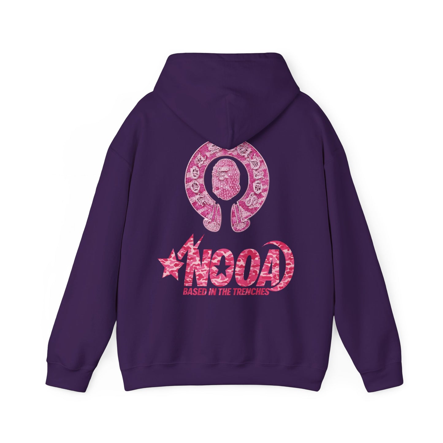 Hoodie — NOOA Pink Logo Graphic Hoodie (Based in the Trenches)