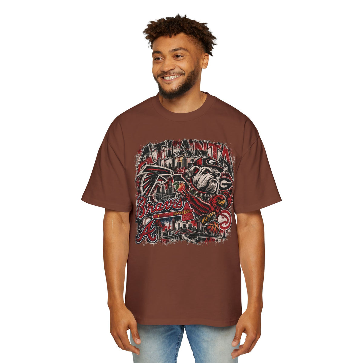 Atlanta Sports Graphic Tee - Falcons & Braves Vintage Mashup