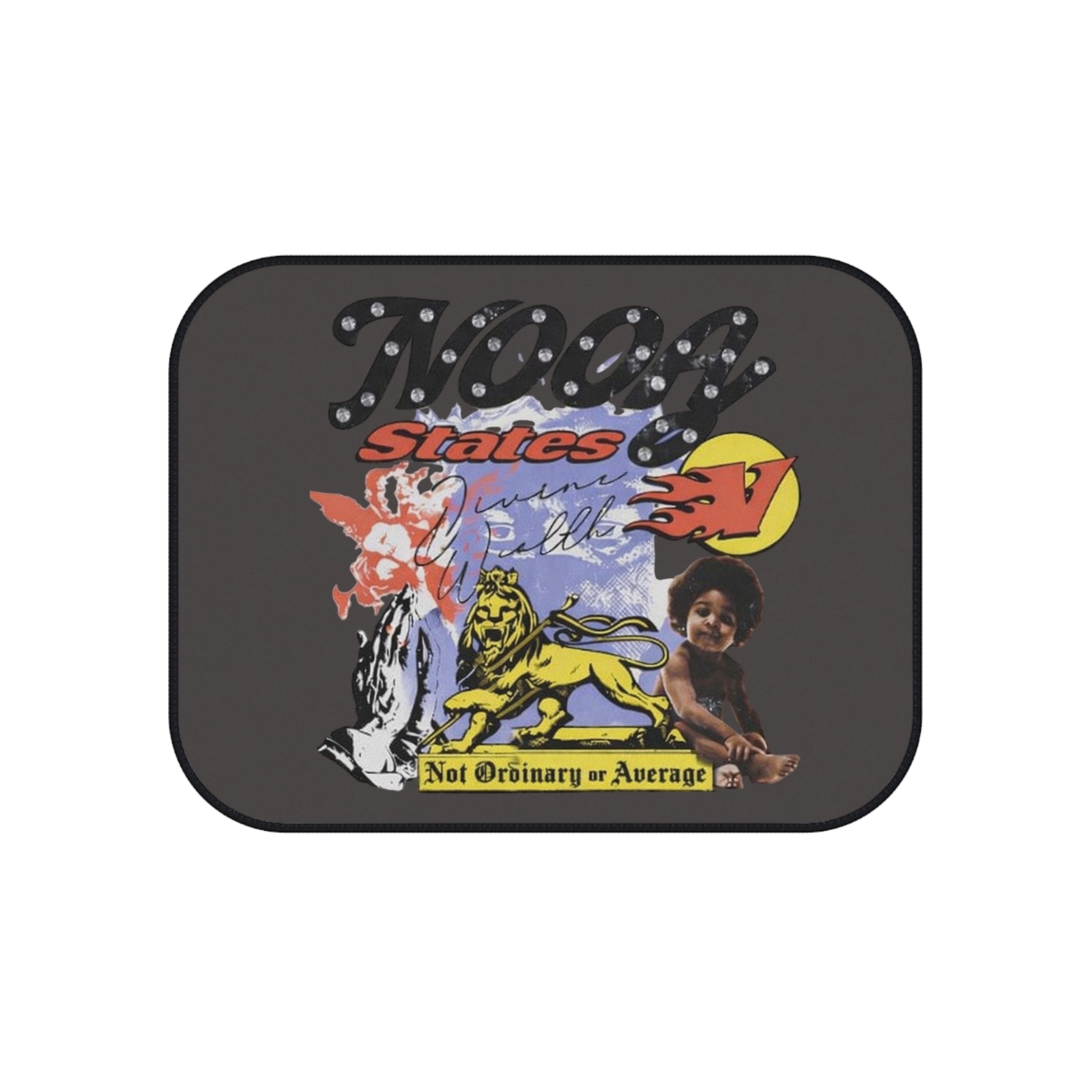NOOA Graphic Car Floor Mats (Set of 4) — Retro Collage Auto Mat