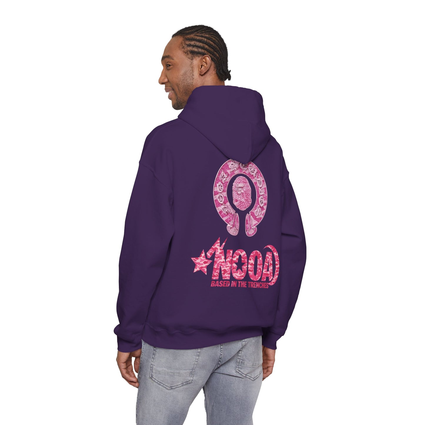 Hoodie — NOOA Pink Logo Graphic Hoodie (Based in the Trenches)