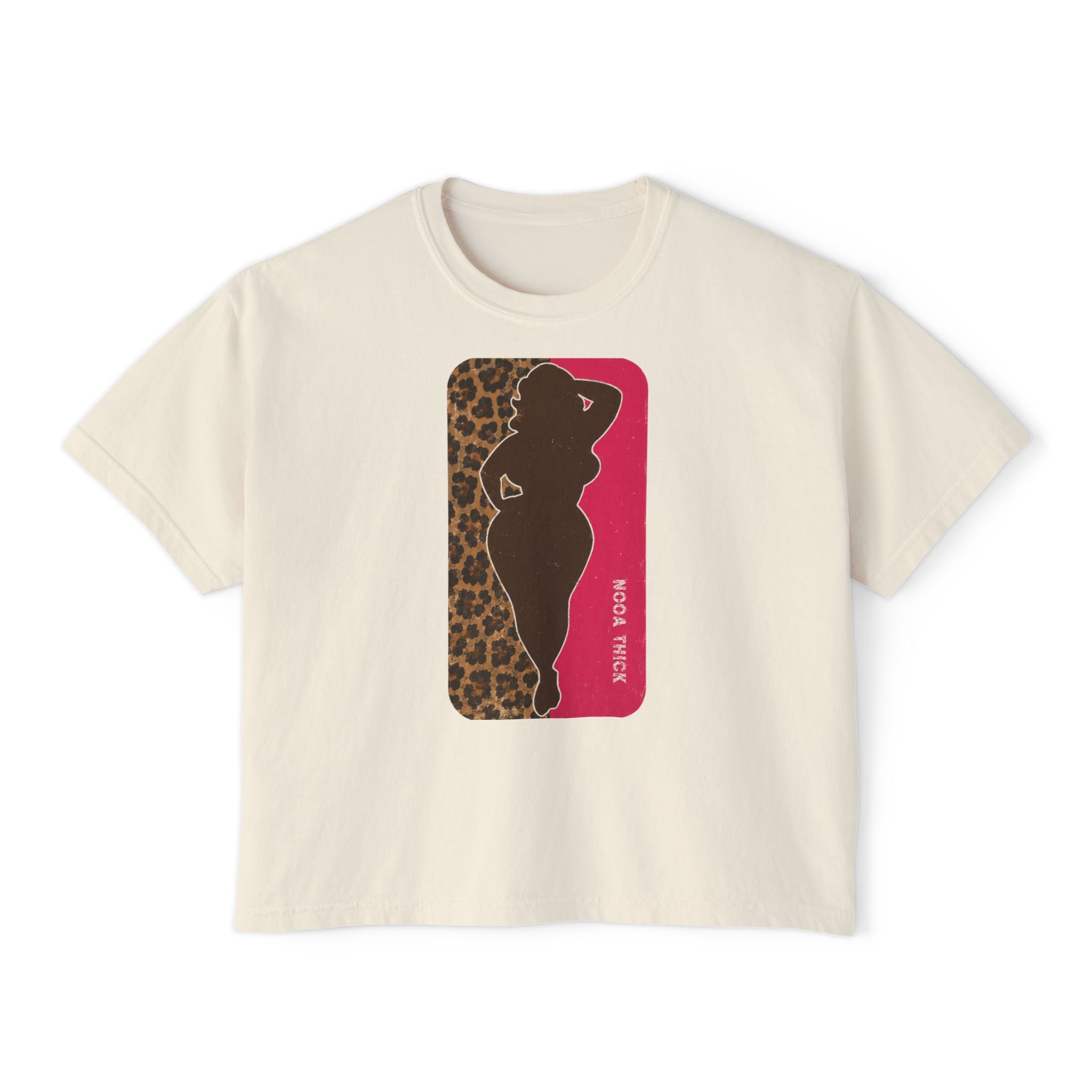 Boxy Cropped Tee— Curvy Silhouette & Bling Graphic Women's Cropped T-Shirt