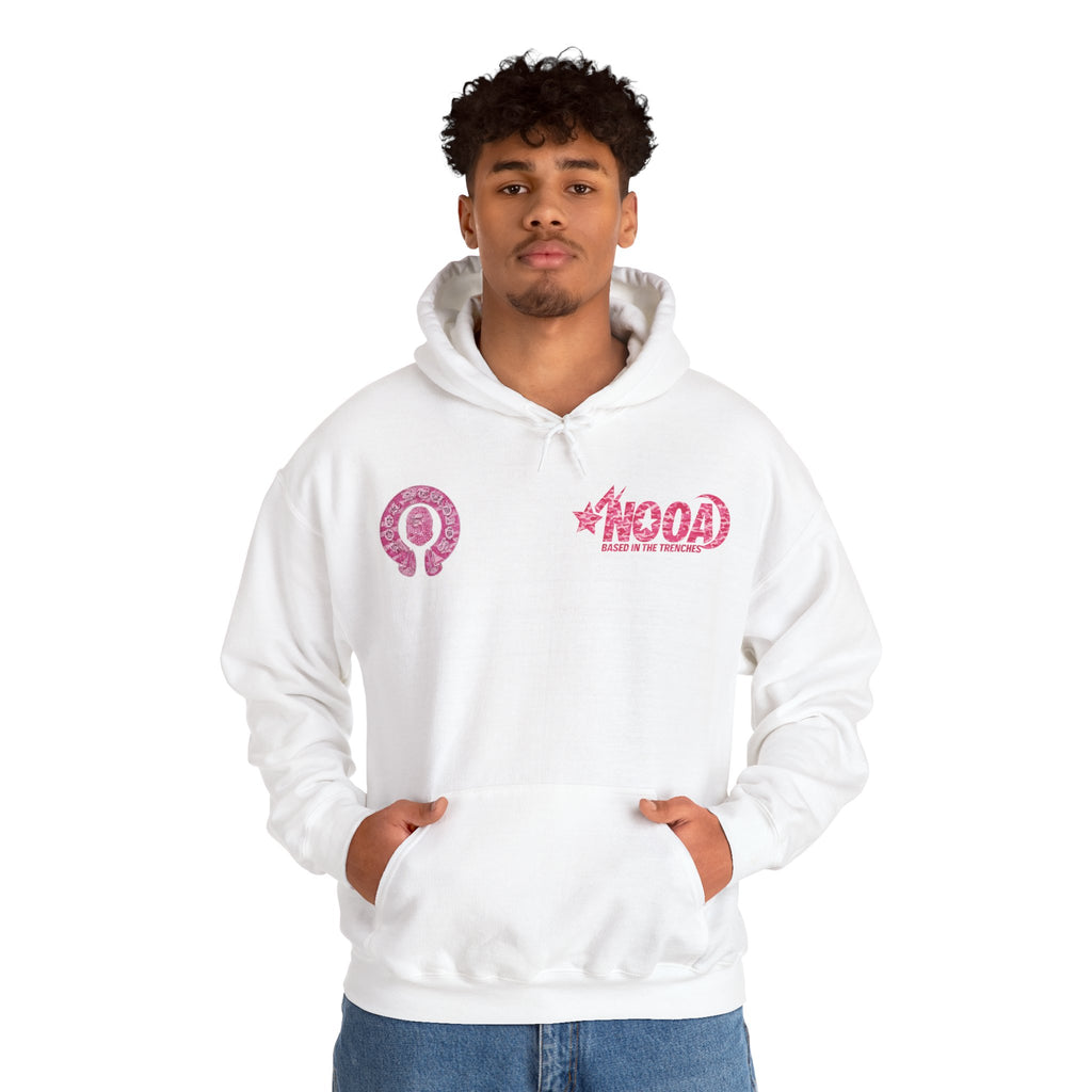 Hoodie — NOOA Pink Logo Graphic Hoodie (Based in the Trenches)