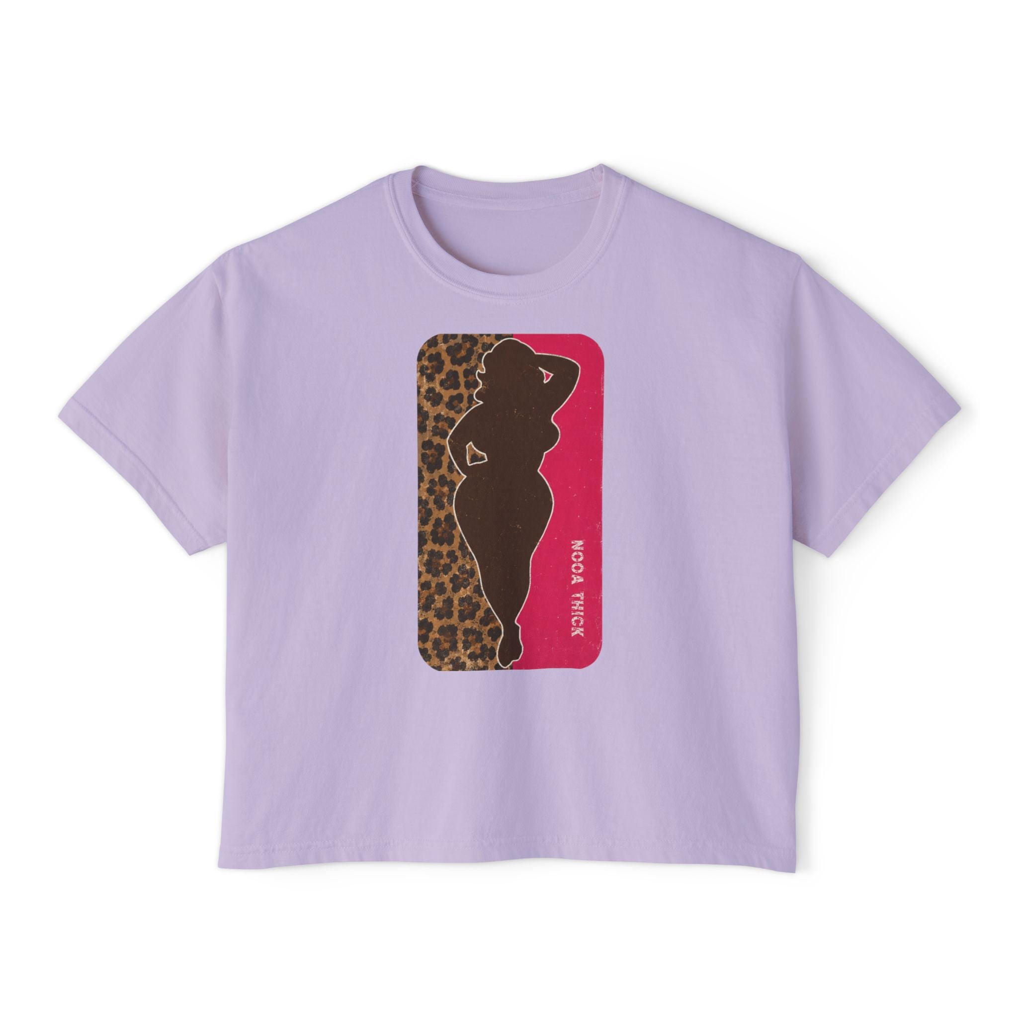 Boxy Cropped Tee— Curvy Silhouette & Bling Graphic Women's Cropped T-Shirt