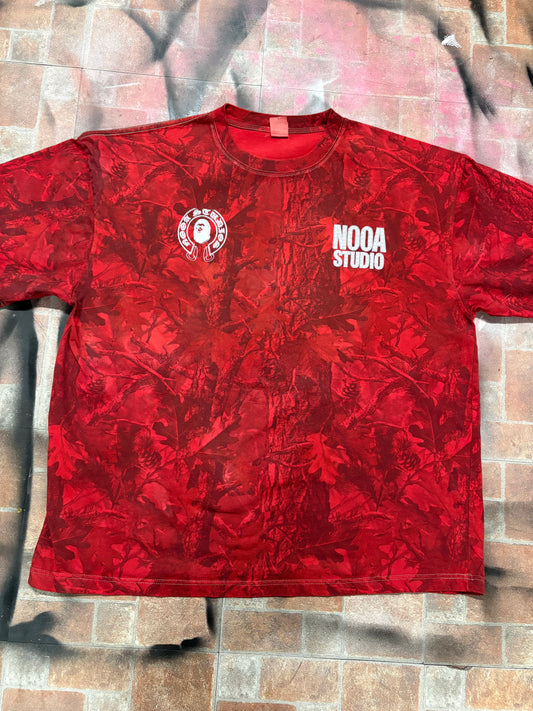 Red Dyed Camo Tee