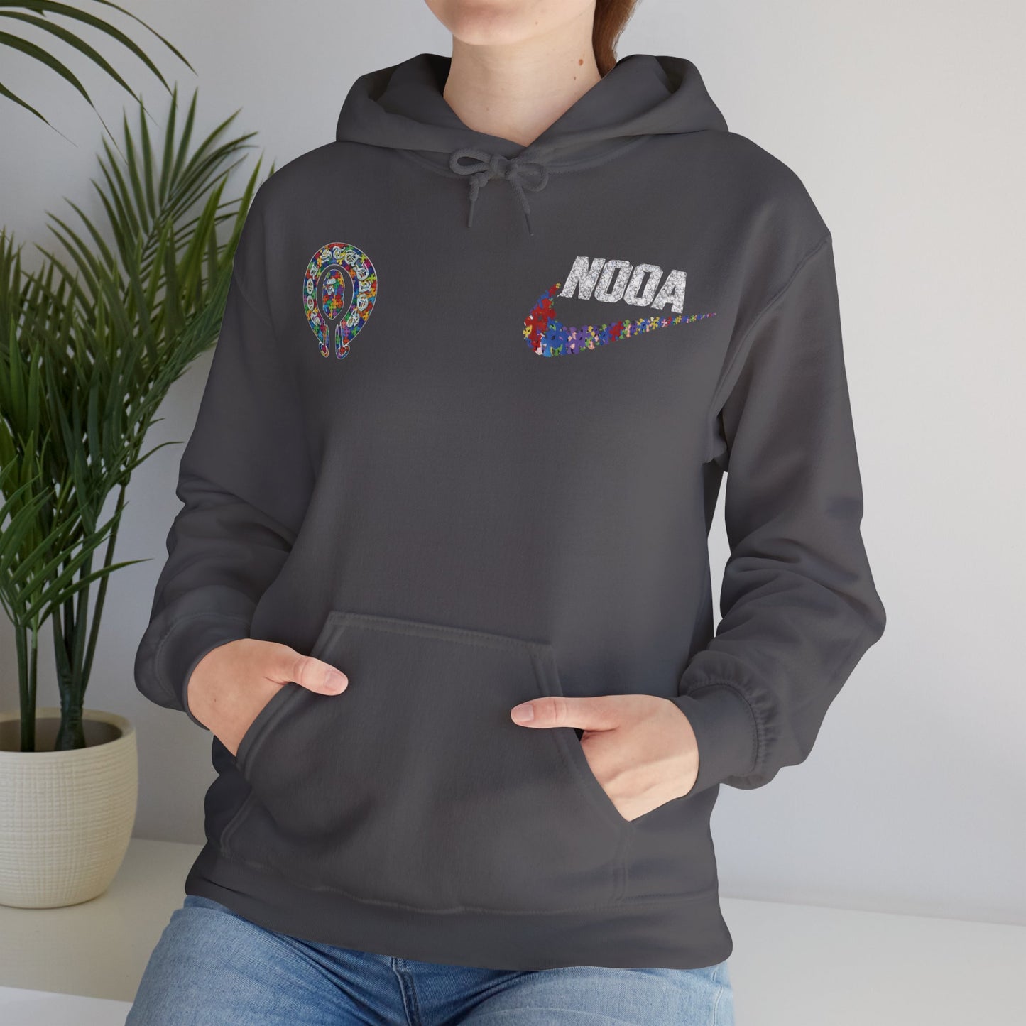 NOOA Floral Logo Hoodie - Colorful Nike Swoosh Pullover