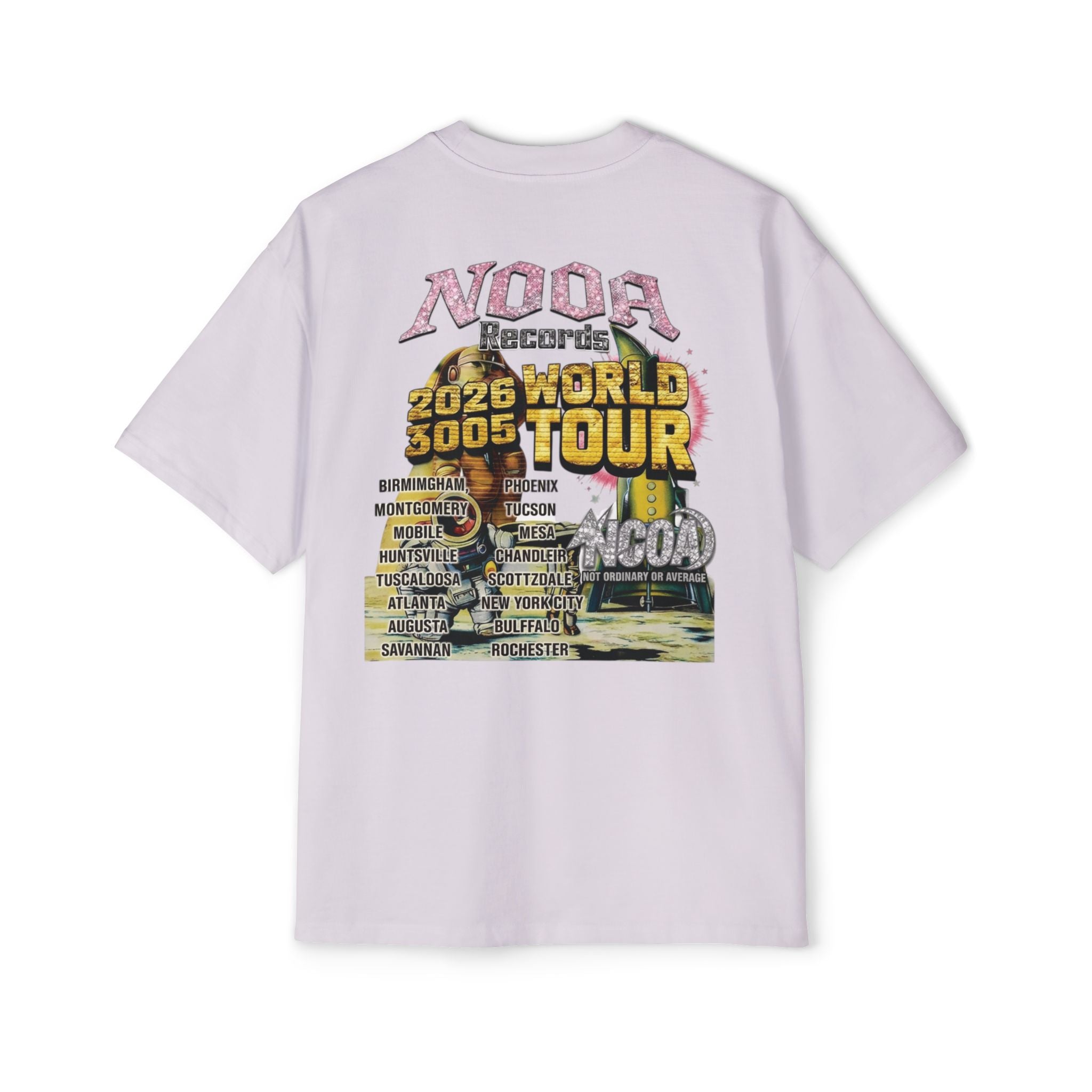 Vintage Space Tour T‑Shirt — "Nooa Studios 2026 World Tour" Graphic Tee