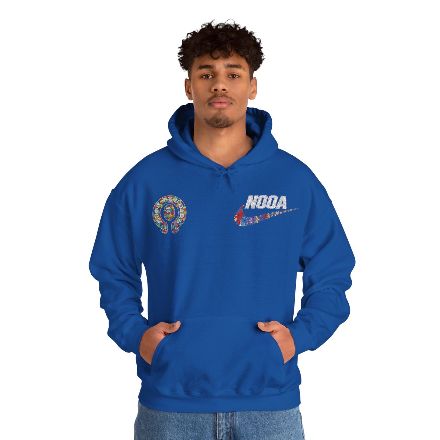 NOOA Floral Logo Hoodie - Colorful Nike Swoosh Pullover