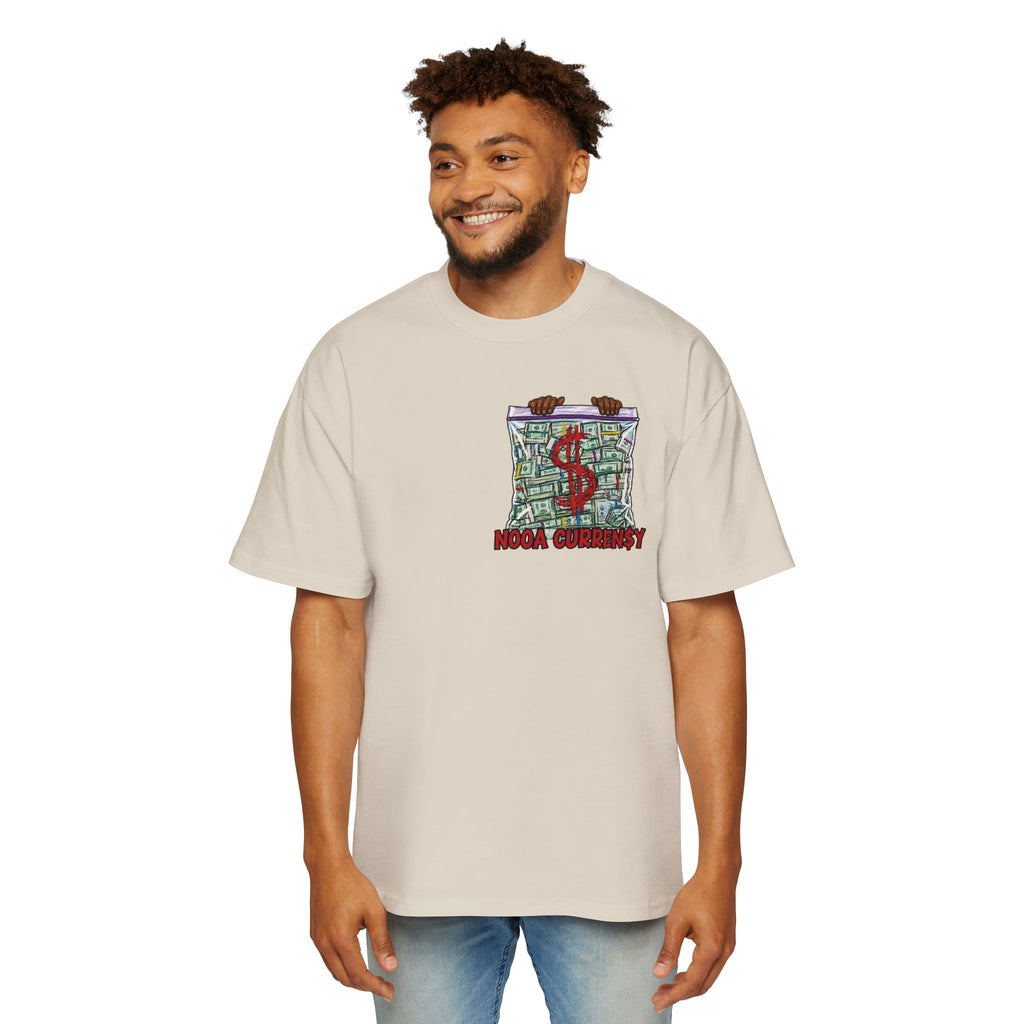 Money Bag Graphic Tee — "Nooa Currency" Oversized Men’s T-Shirt