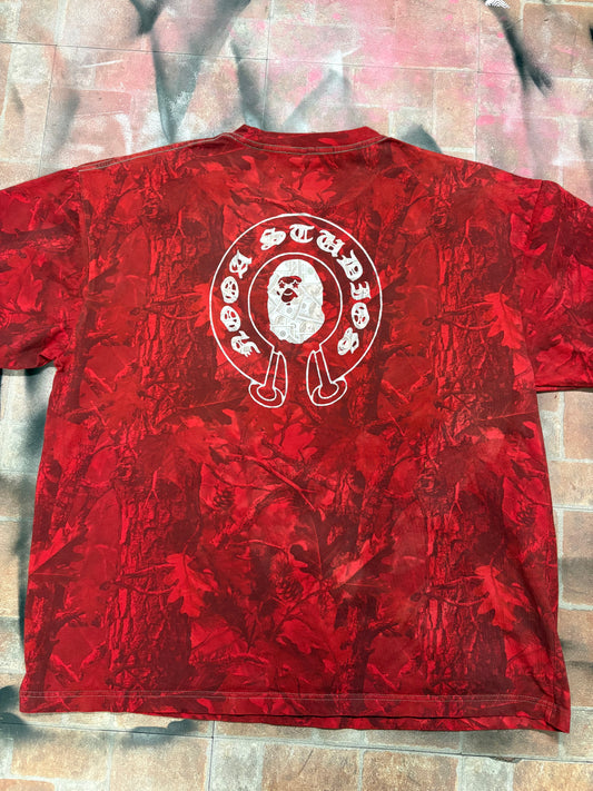 Red Dyed Camo Tee