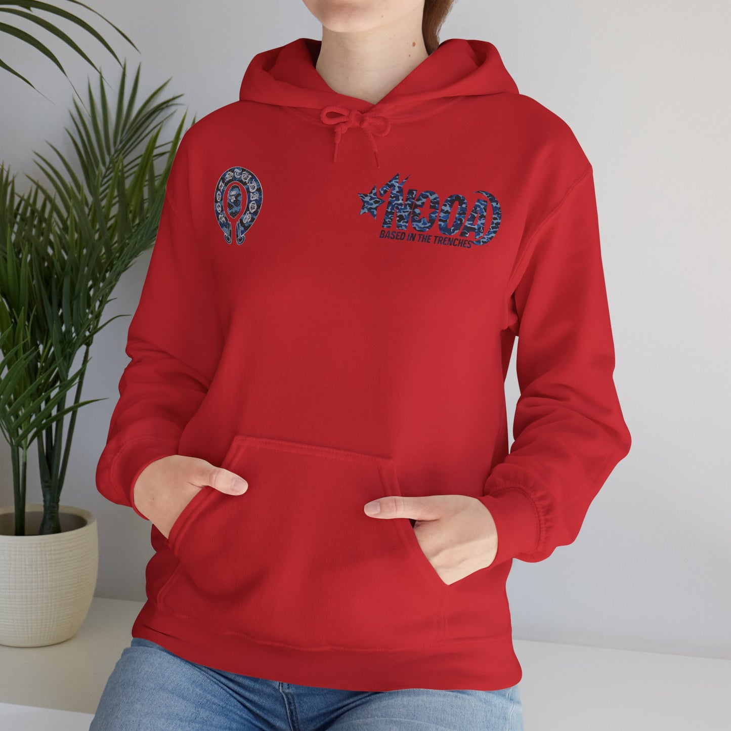 NOOA Logo Hoodie — 'Based in the Trenches' Graphic Pullover