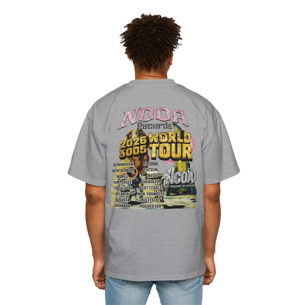 Vintage Space Tour T‑Shirt — "Nooa Studios 2026 World Tour" Graphic Tee