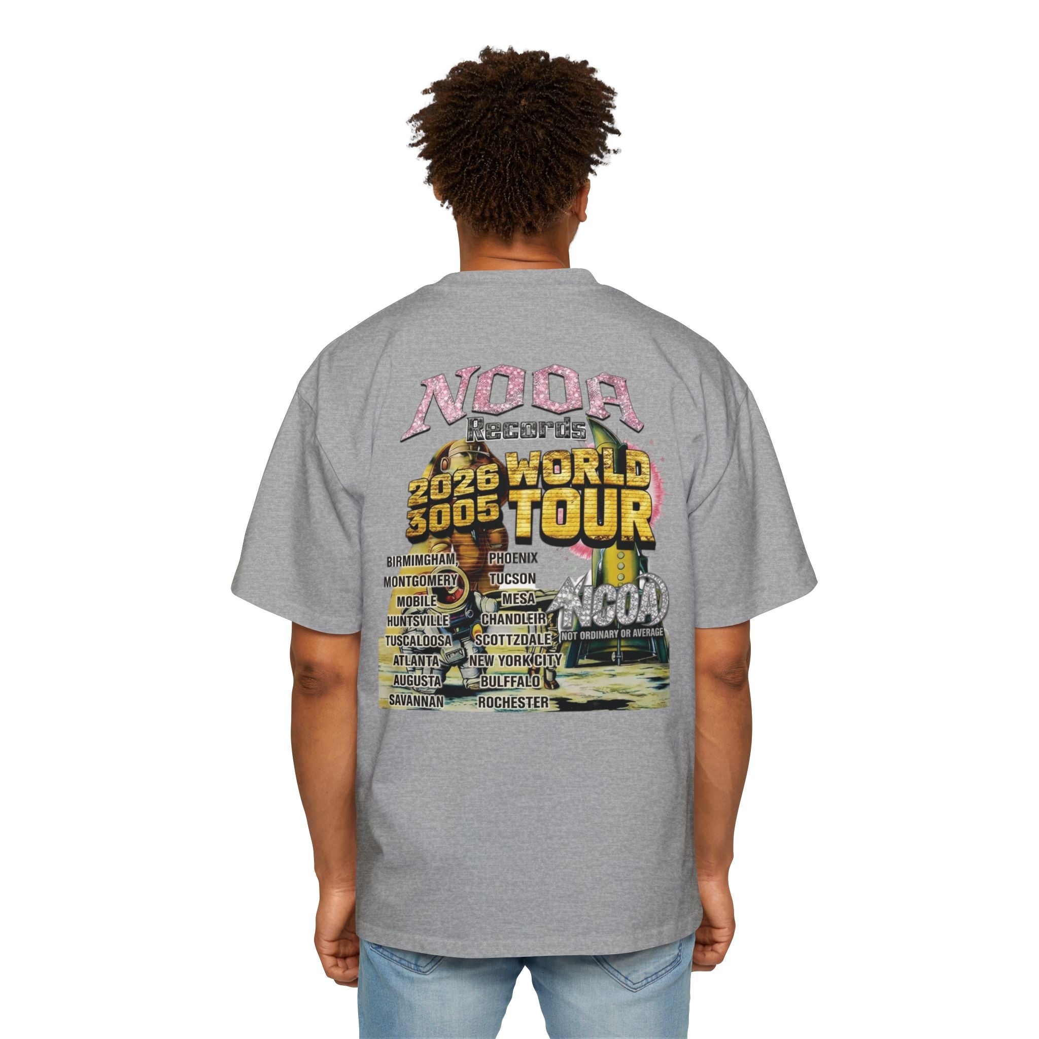 Vintage Space Tour T‑Shirt — "Nooa Studios 2026 World Tour" Graphic Tee