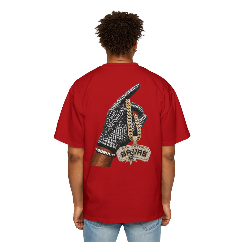 Spurs Basketball Graphic Tee — Retro Collage & Bling Back Print