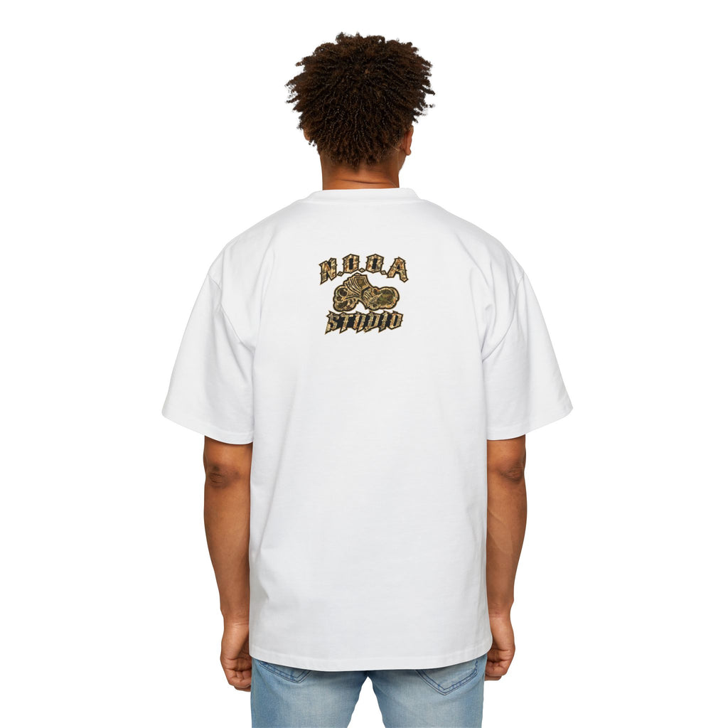 Men's Oversized Tee — Retro Hip-Hop Collage "Don't Let it Move" Graphic