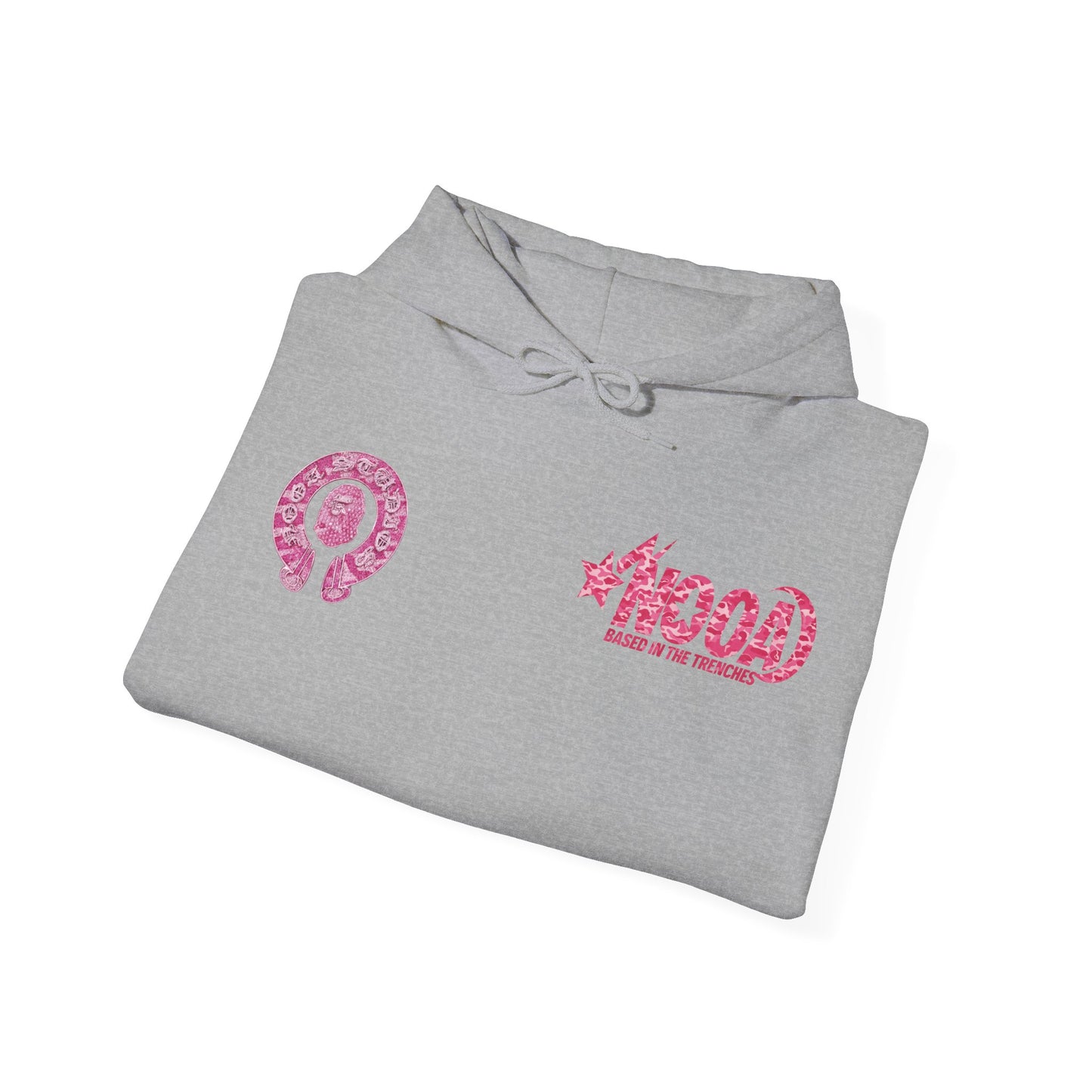 Hoodie — NOOA Pink Logo Graphic Hoodie (Based in the Trenches)