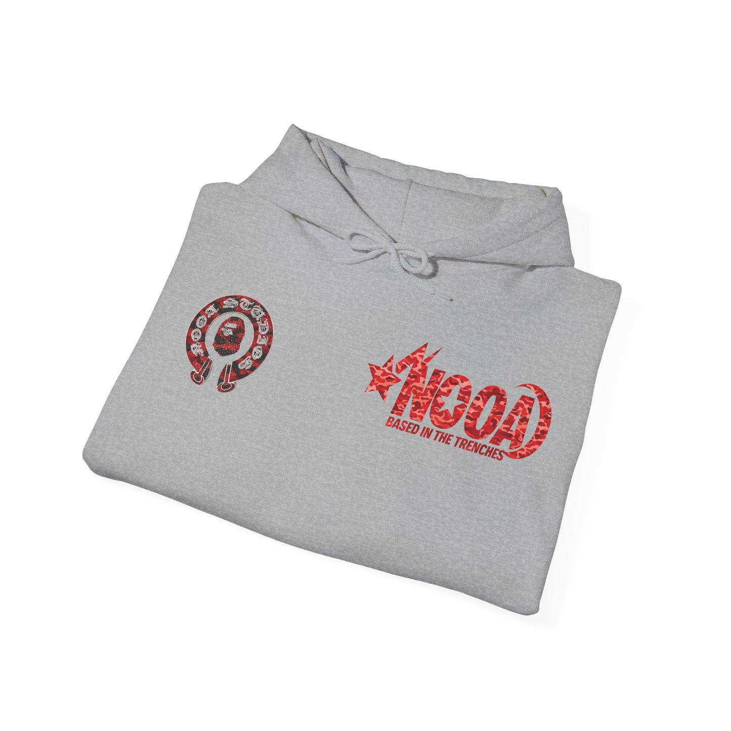 NOOA 'Based in the Trenches' Graphic Hoodie — Retro Star Logo Pullover