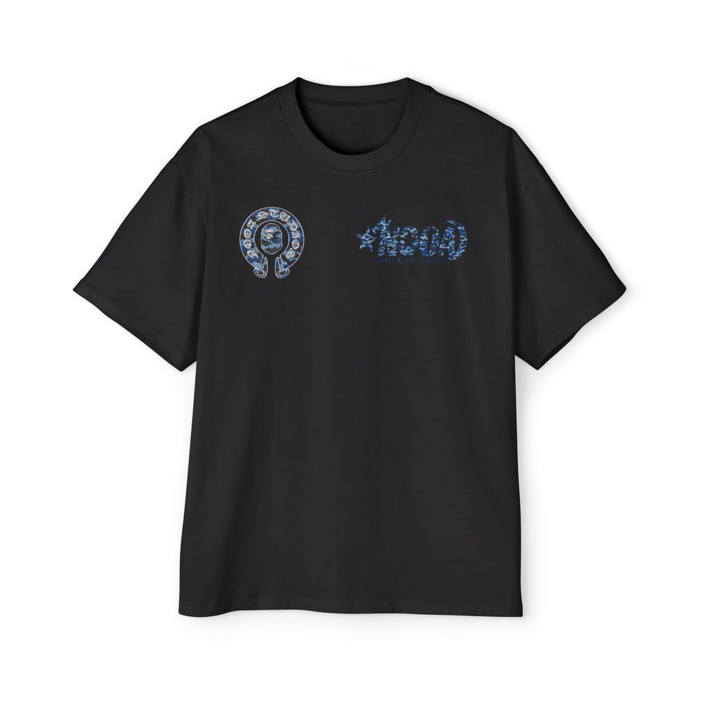 Graphic Tee — 'NOOA Based in the Trenches' Oversized Military Camo Logo Shirt