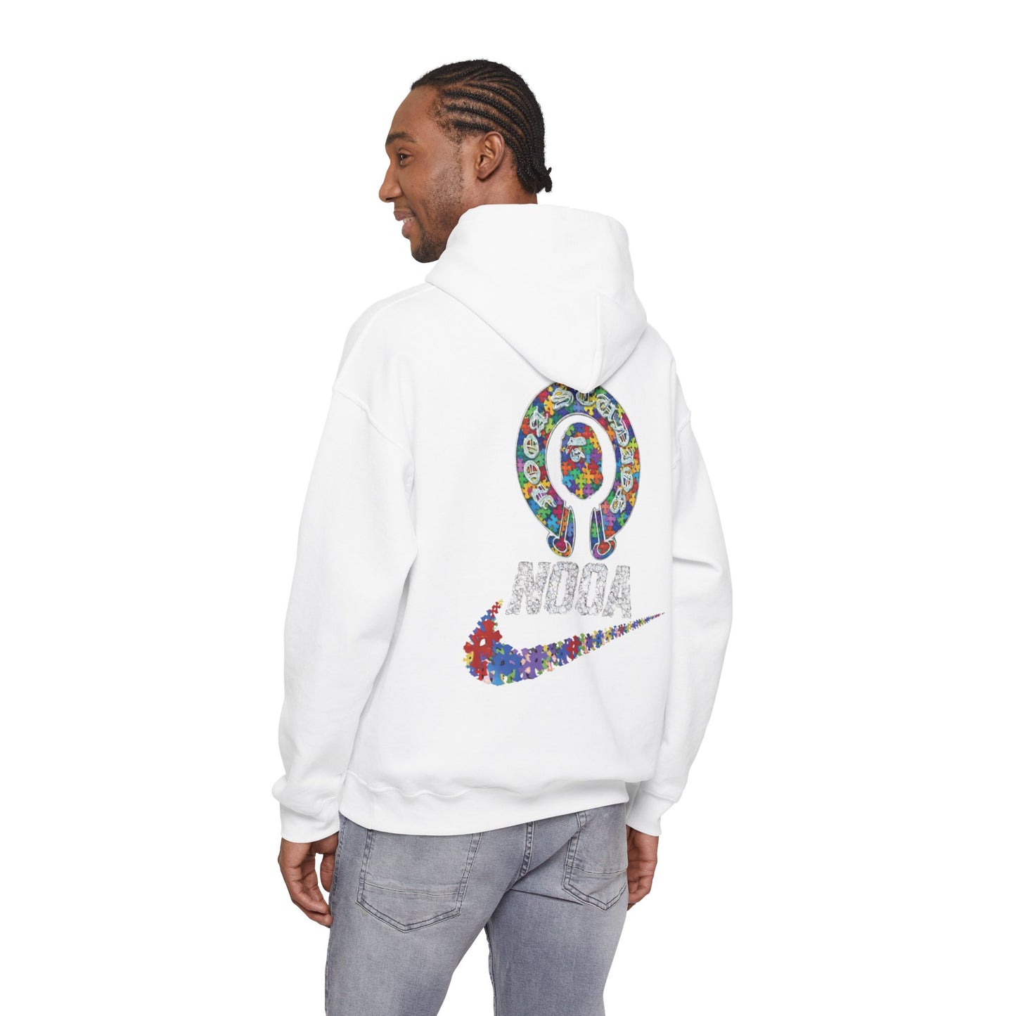 NOOA Floral Logo Hoodie - Colorful Nike Swoosh Pullover