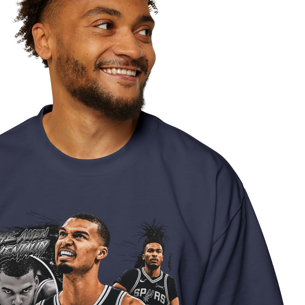 Spurs Basketball Graphic Tee — Retro Collage & Bling Back Print