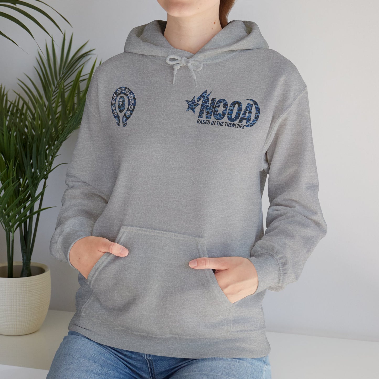 NOOA Logo Hoodie — 'Based in the Trenches' Graphic Pullover