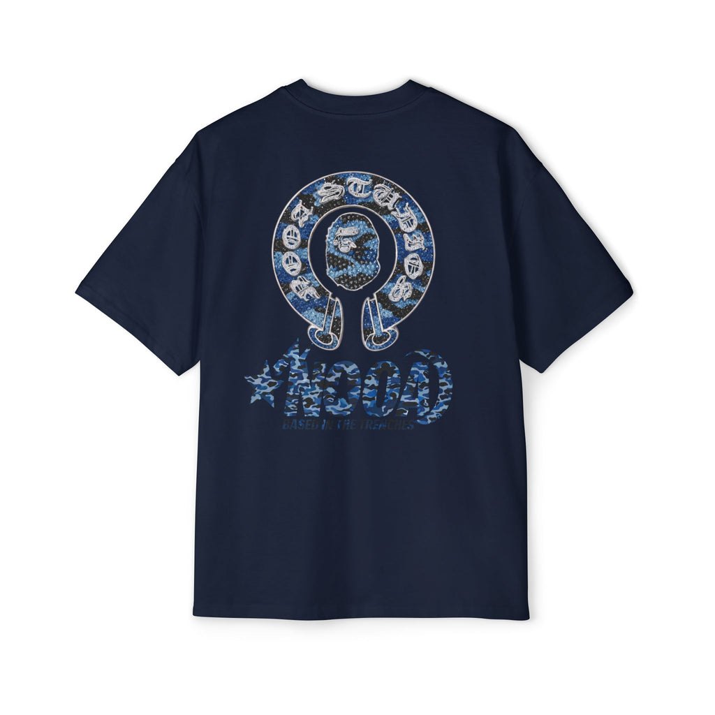 Graphic Tee — 'NOOA Based in the Trenches' Oversized Military Camo Logo Shirt