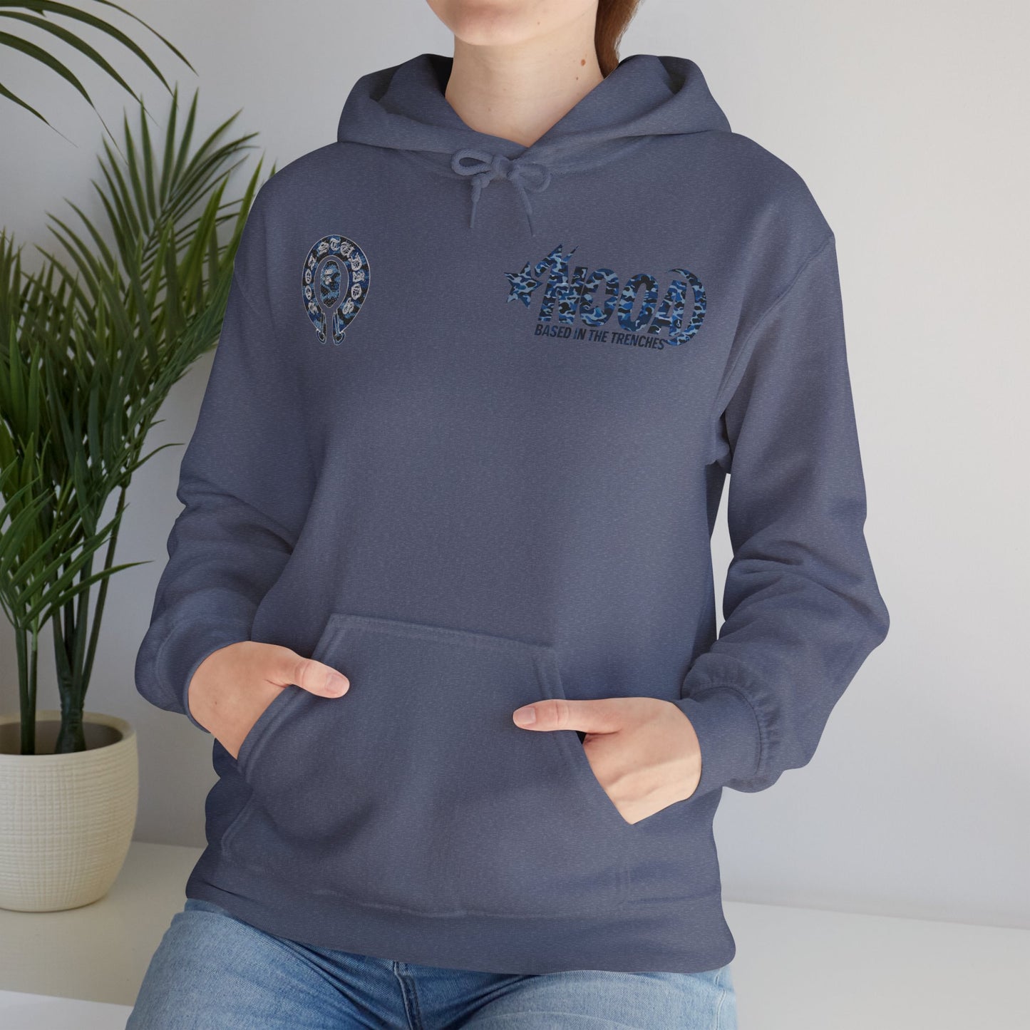 NOOA Logo Hoodie — 'Based in the Trenches' Graphic Pullover