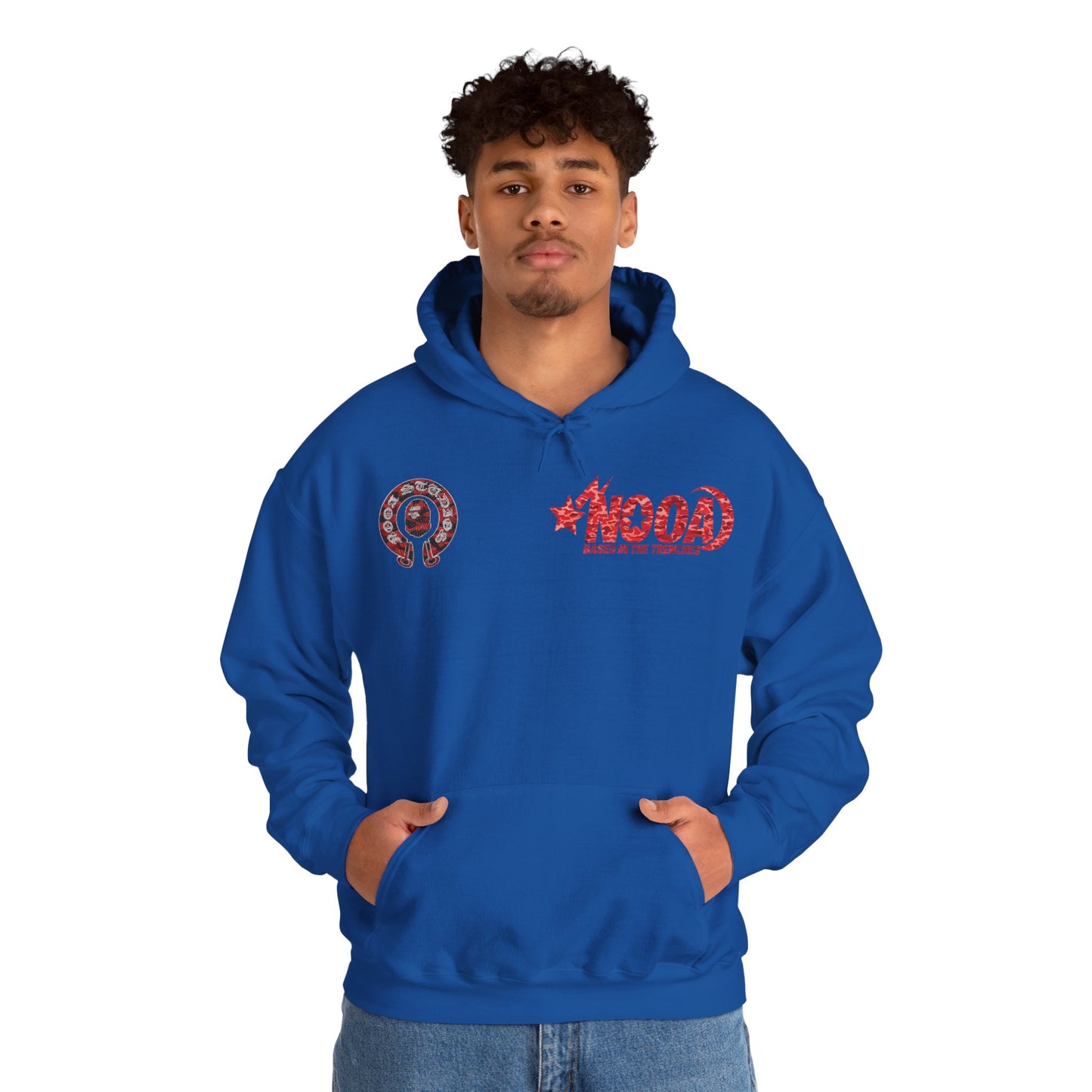 NOOA 'Based in the Trenches' Graphic Hoodie — Retro Star Logo Pullover