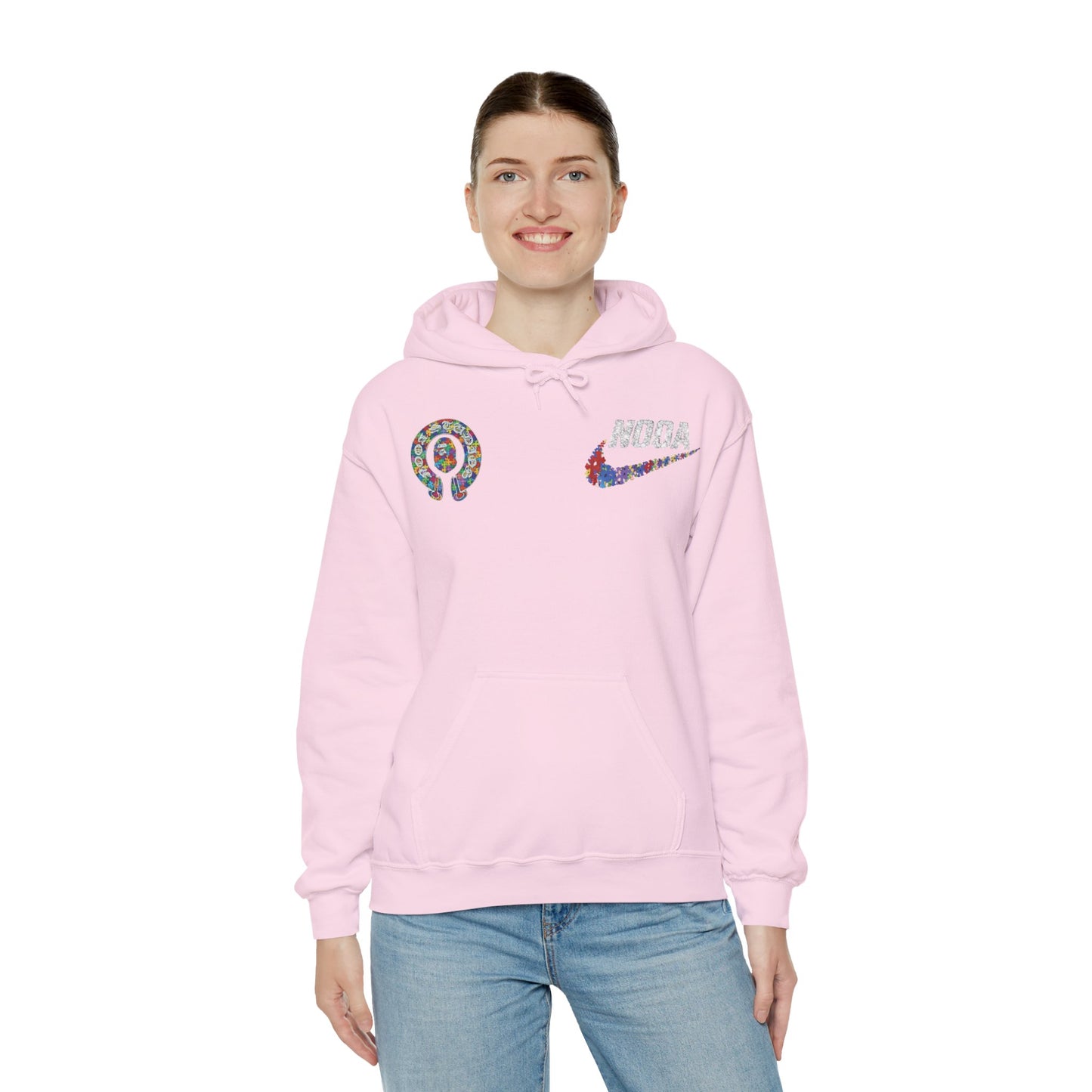NOOA Floral Logo Hoodie - Colorful Nike Swoosh Pullover
