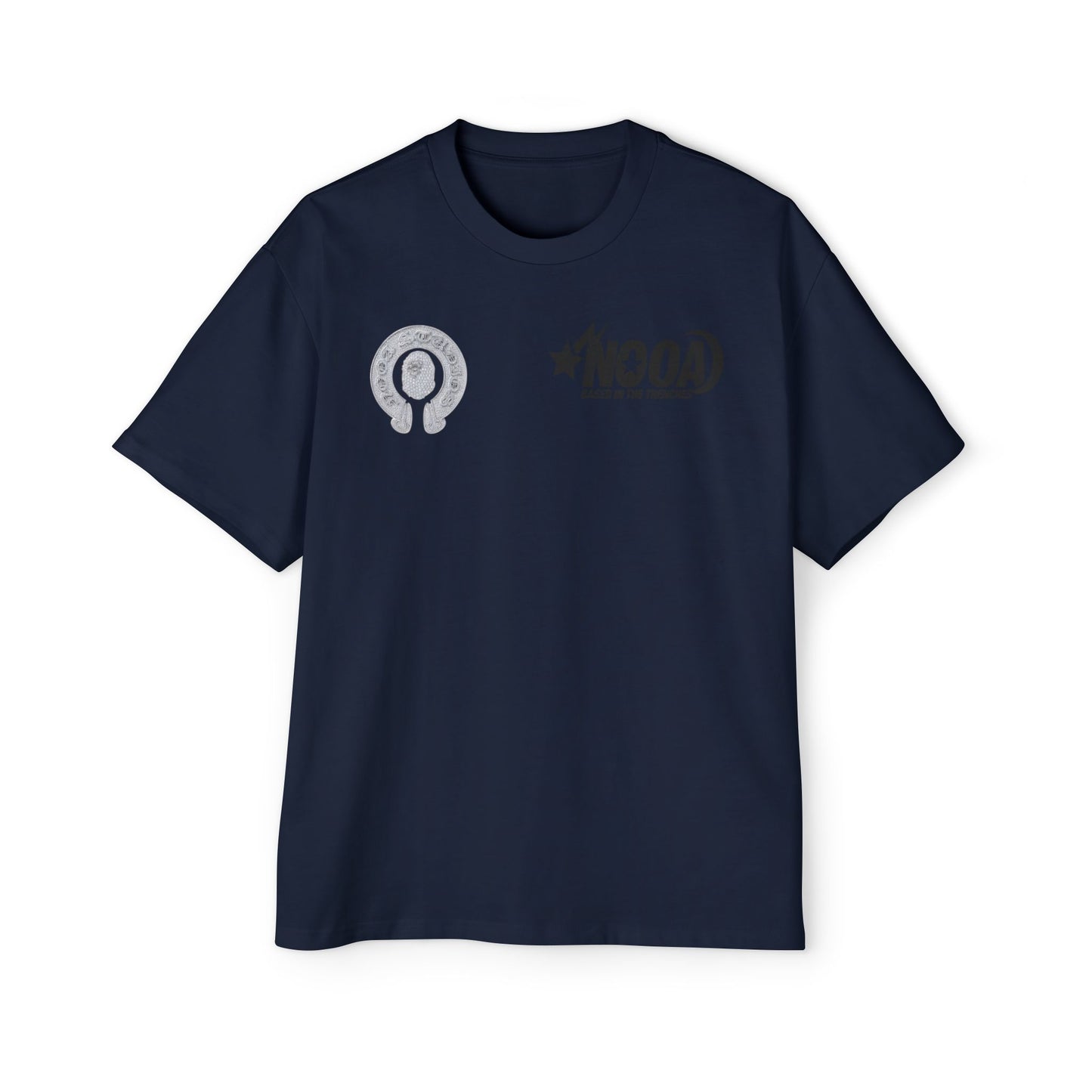 Graphic Tee — "NOOA Based in the Trenches" Oversized Men's T‑Shirt