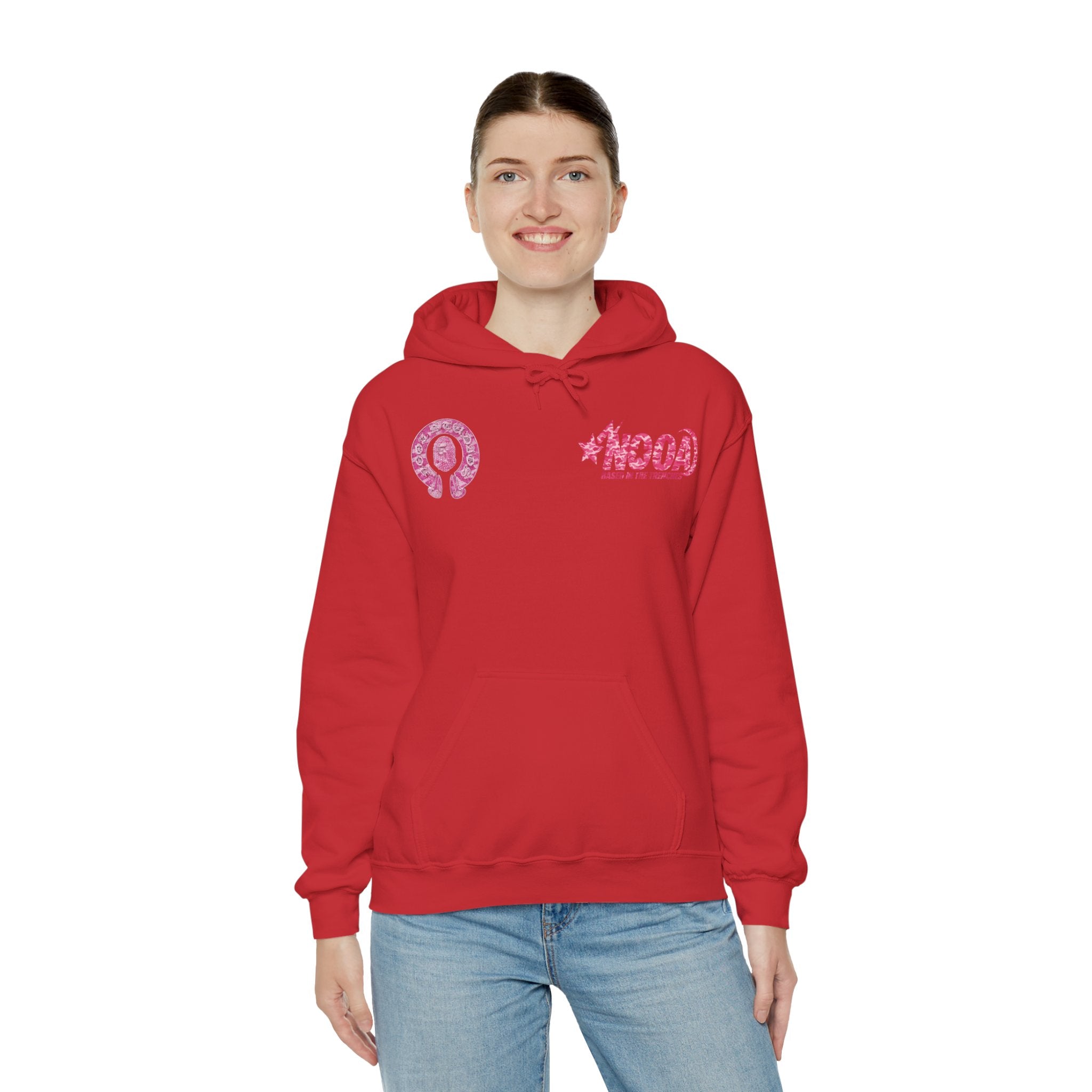 Hoodie — NOOA Pink Logo Graphic Hoodie (Based in the Trenches)
