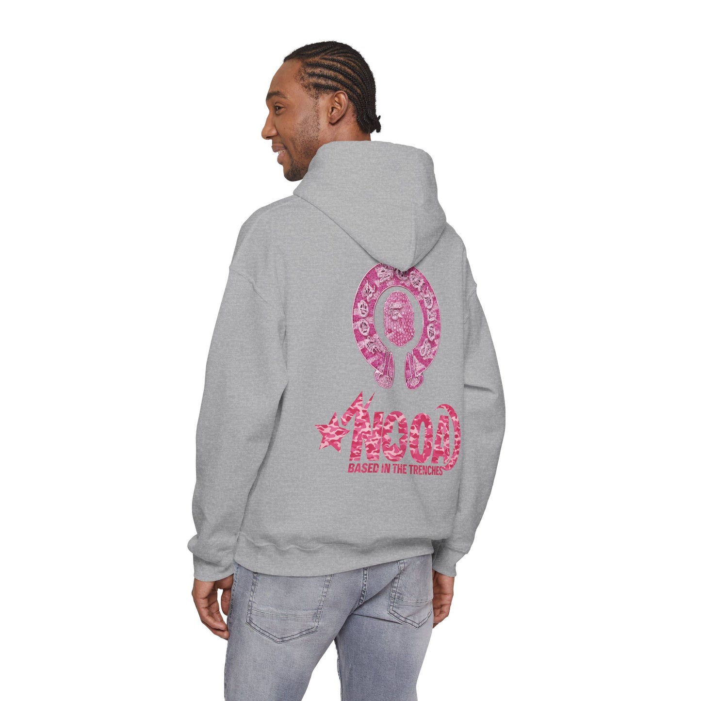 Hoodie — NOOA Pink Logo Graphic Hoodie (Based in the Trenches)